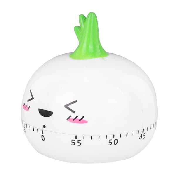 Cartoon Style Kitchen Timer, Mechanical, Alarm, Reminder, Timer Tool, Countdown Tool, White