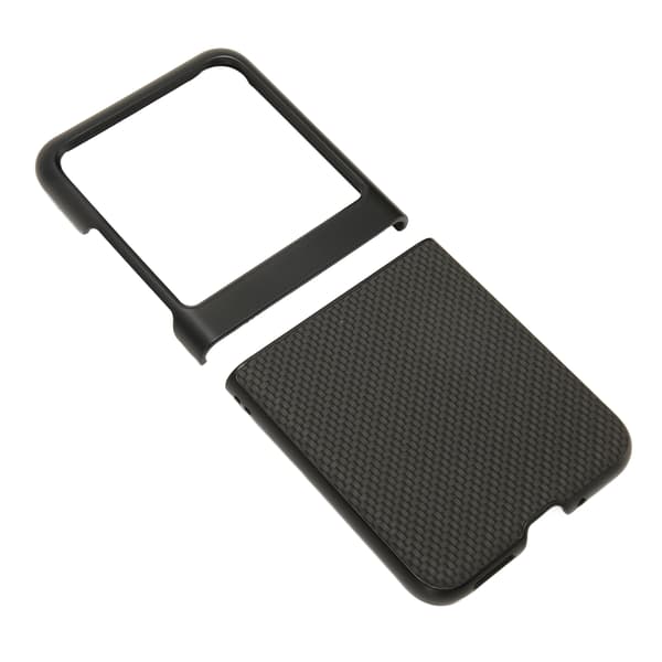 Foldable Phone Case Phone Case ABS Anti Scratch Minimalist Phone Accessory for Motorola Razr 40 Ultra Black Carbon Fiber Pattern