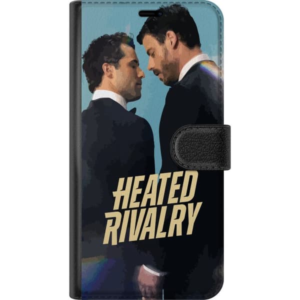 Compatible Wallet Case for Apple iPhone 8 Cinematic portrait of two men in suits with dramatic light effect and rival theme black