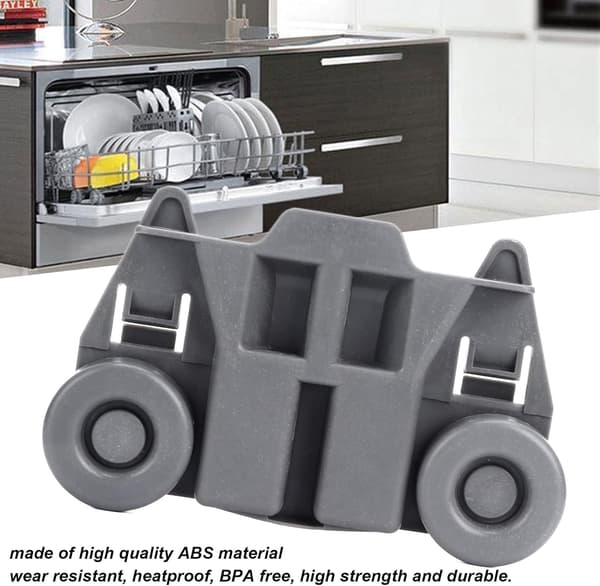 Replacement Dishwasher Roller W10195417 Extra Durable - Replacement WPW10195417 WPW10195417VP AP6016764 PS11750057 - 4-Pack