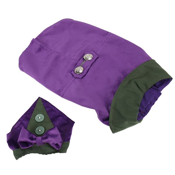 Warm Dog Jacket for Small and Medium Breeds, Reflective Adjustable Waterproof Jacket with High Collar and Warm Lining, Pet Outerwear with Retro Style