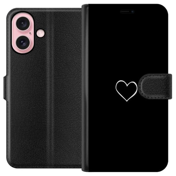 Compatible Wallet Case for Apple iPhone 16 Heart