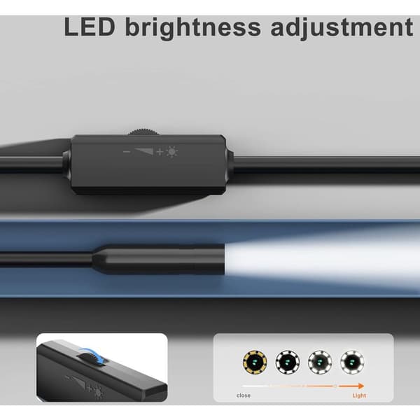 Endoscope for iPhone, ILIHOME Inspection Camera with 5.5mm Lens, 3.5mm Semi-Rigid Cables