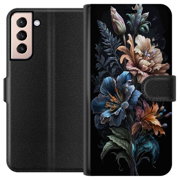 Compatible Wallet Case for Samsung Galaxy S21 Flowers
