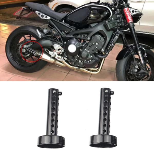 2-piece Universal Motorcycle Exhaust Muffler Set, Muffler Insert, Removable 60mm