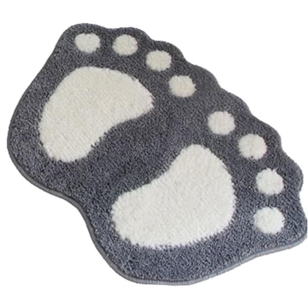 Cute Bathroom Mat, Super Absorbent, Machine Washable, Non-Slip Backing, Soft Microfiber Bath Mat for Grey Bathroom, 40cm x 60cm