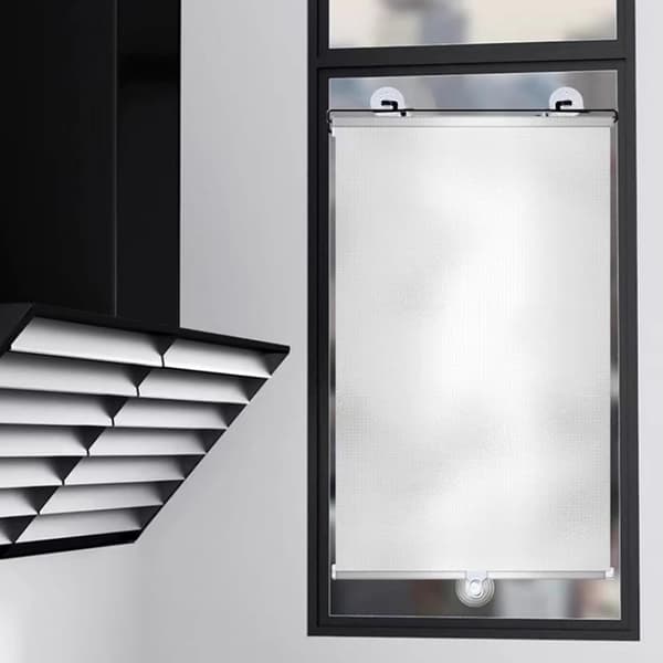 2-pack Blackout Roller Blind with Suction Cups - Telescopic Portable Sunshade Roller Blind, Silver