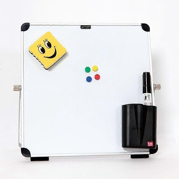Small Portable Whiteboard for Desk, Small Magnetic Double-Sided Whiteboard Easel To Do List White