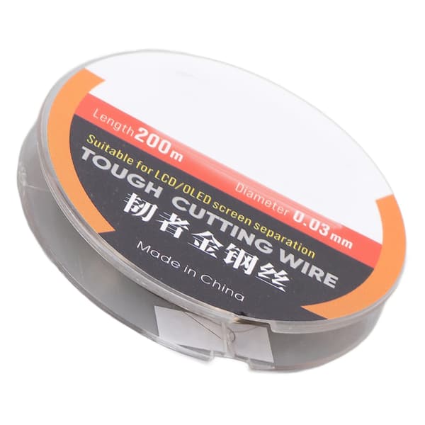 200M Phone LCD Screen Cutting Line High Hardness Steel Phone LCD Screen Separation Wire 0.03mm