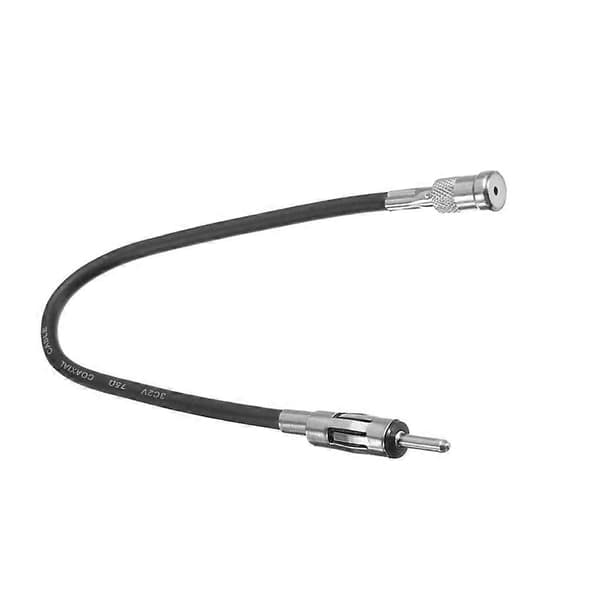 ISO til DIN Antenneadapter, Slidstærk Gummi OFC Forlængerkabel til Universal Bilradio Antennetilslutning