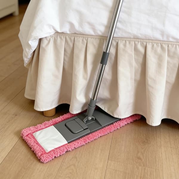 Cleaning Mop | Wet Dry Angle Adjustable Long Handle - Kitchen Mop Household Vacuum Cleaner, for Wood Tile Ceiling Window Wall Corner Home Apartment[DB] Pink