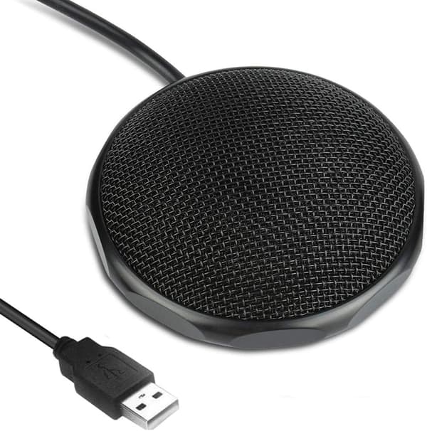 USB-konferencemikrofon til møder, forretning, computer, pc, bærbar computer, stationær computer, bærbar bordmikrofon til chat, opkald og onlinemøder
