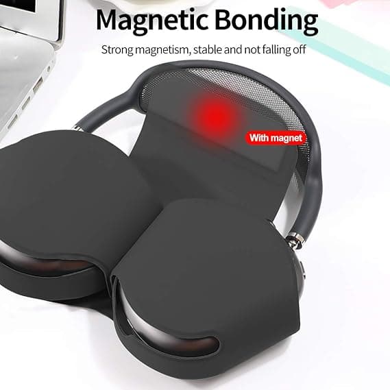 (Sort) Airpods Max-etui, automatisk dvalefunktion, beskyttende hoved