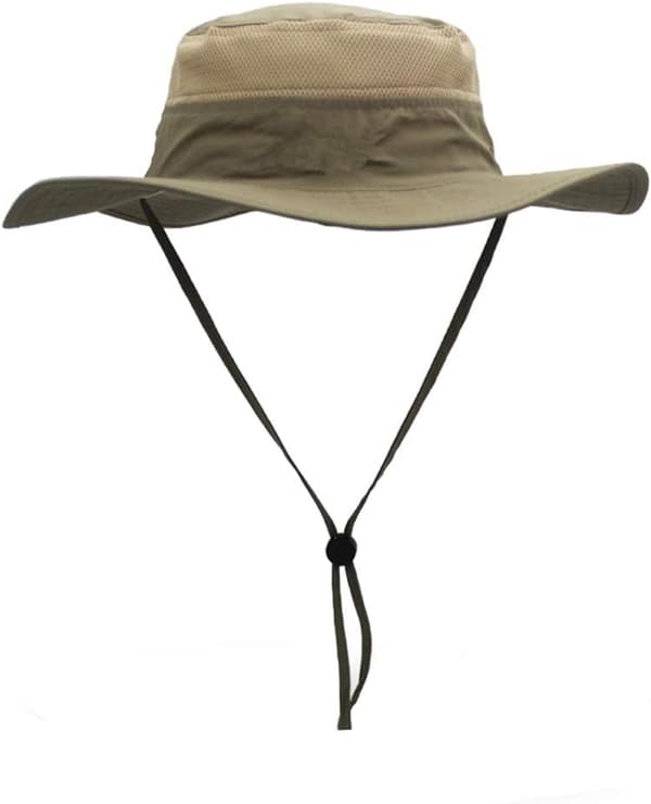 (Khaki) Hatt for menn og kvinner, sammenleggbar sommerhatt, solbeskyttelse, fiskerhatt