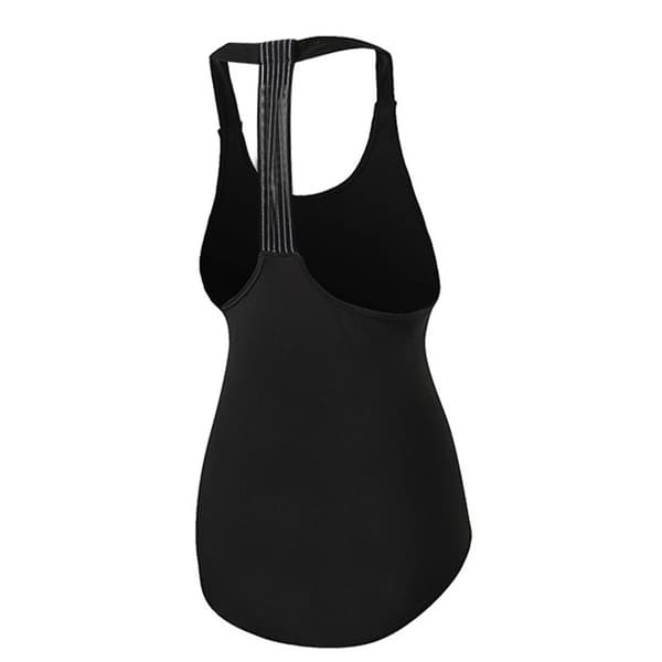 Ærmeløs, løstsiddende T-ryg Yoga Tank Top Dame Sort Størrelse M