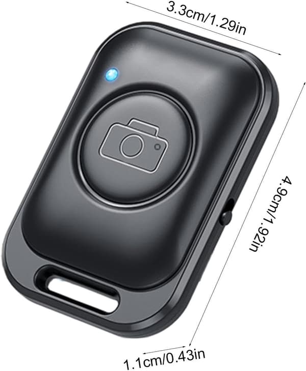 Remote Control for Phone, Wireless Camera Selfie Button Shutter Clicker Durable Portable Style, for Smartphones, Tablets, Hands-Free Photography