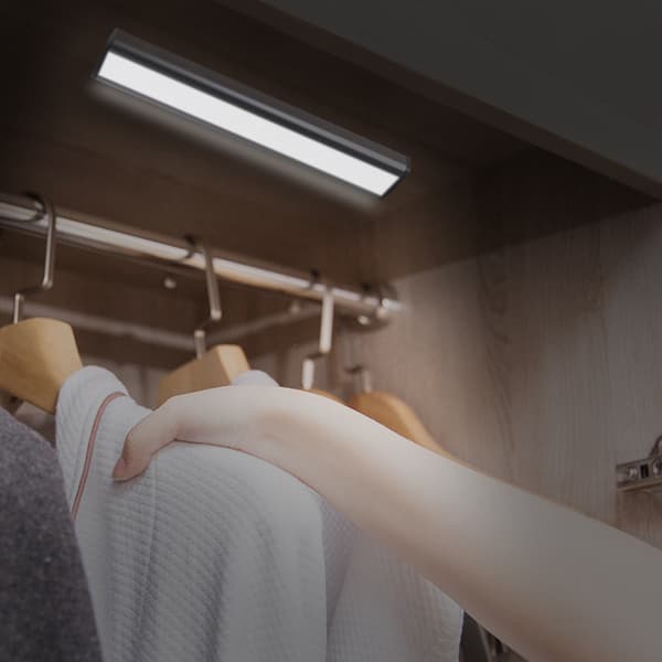 3-pakning LED-skapbelysning, nyeste USB-oppladbare 30 LED-bevegelsessensorlamper