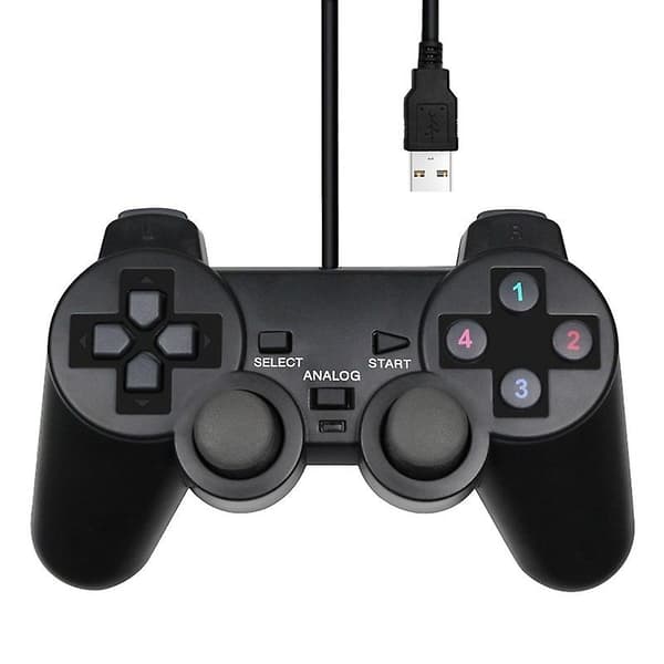 Kablet USB PC-spilcontroller til Winxp/win7/win8/win10 til PC-computer bærbar computer Sort Gamepad Joystick Sort