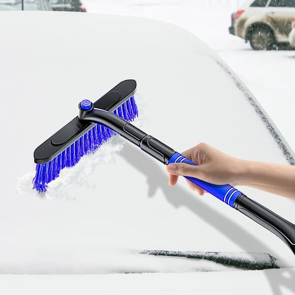 Generisk Teleskopisk Snøbørste for Bil, Roterende Snøbørste, Vindusisskraper, Vinterbiltilbehør, Bærbar Teleskopisk Snøbørste[DB] blå blue