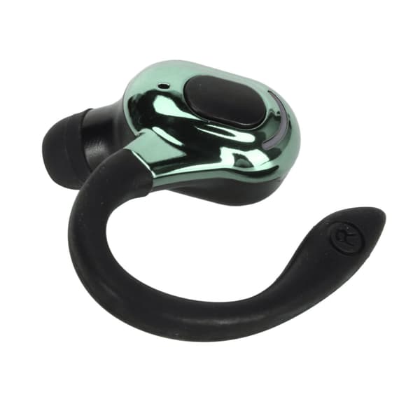 Bluetooth 5.2 Wireless Headset Hifi Stereo Sound HD Call Noise Reduction IPX4 Waterproof Single Ear Black Green