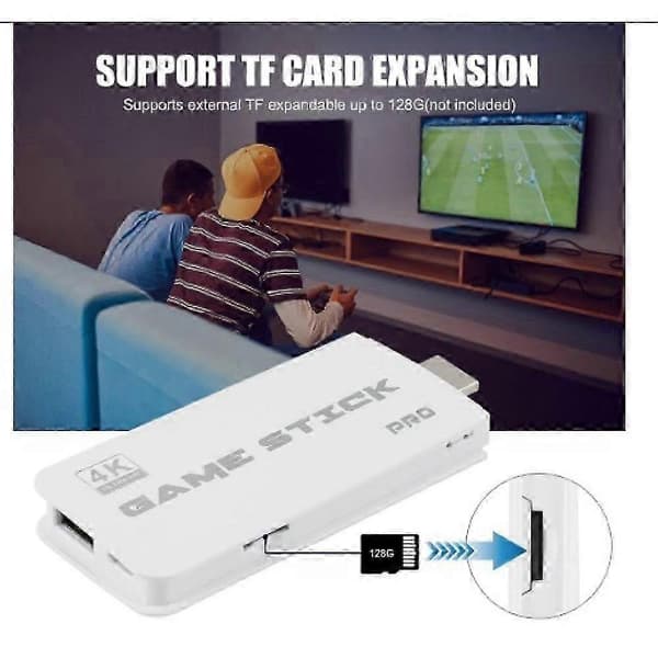 40000+ 4K HDMI TV Video Game Stick Retro Game Console with 2 Wireless Controllers