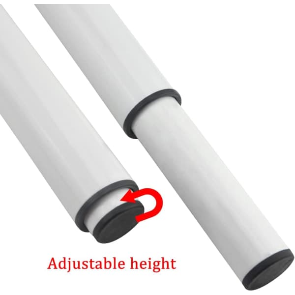 (25-42 cm, vit) Set med 4 starka och justerbara metallben för t.ex.
