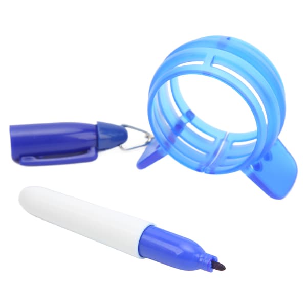 Circle Golf Ball Line Marker Tool 360 Degree Golf Ball Line Marker Drawing Alignment Tool for Putting with Blue Pen