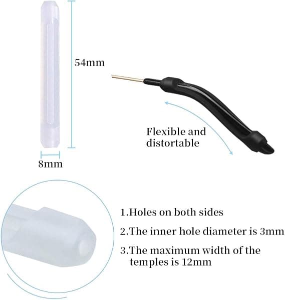 Non-slip silicone covers for glasses frames - 6 pairs