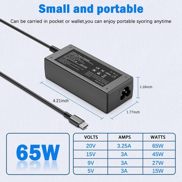 2025 Seneste Model Chromebook Oplader Erstatning til HP Bærbar Computer Oplader 65W 45W USB C Hurtigoplader Skole