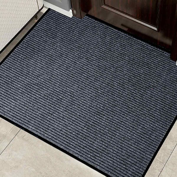 Floor Mat for High-Traffic Areas, Non-Slip Safety Thin Versatility, Groove Design Traps Dirt with Pet-Friendly Durability Zero Lint, Durable