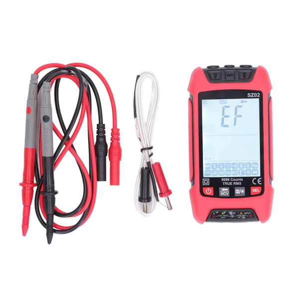 Digitalt multimeter automatisk rækkeviddeindstilling LCD-baggrundsbelyst NCV spændingsstrømtester diodekondensator