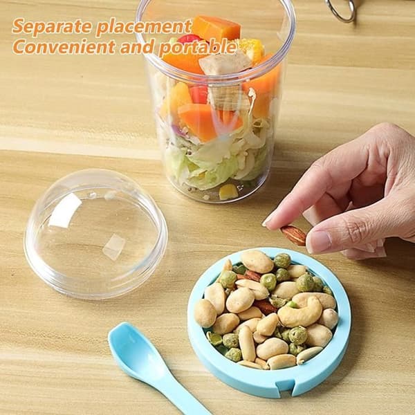 Overnight Oats Jars, Reusable Yogurt Jars for Breakfast, Overnight Oats Containers with Lids and Spoons, 4 Pack