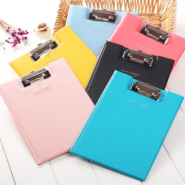 A5 Waterproof Writing Pad File Folder Document Holder School Office Stationery Supplies Random Color[ht]