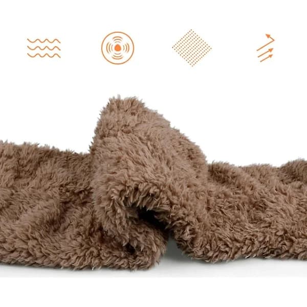 Teddy Legs Lange Strømper - Teddy Legs Strømper, Over Knæhøje Fuzz Benvarmere Strømper Sjove Fluffy Lange Vinterstrømper Brun