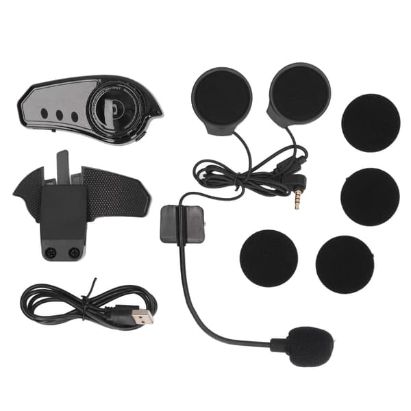Motorcykelhjelm Bluetooth Headset, Langdistance Intercom System Med Trådløs Forbindelse Vandtæt Design Hi Fi Lyd Støjreduktion