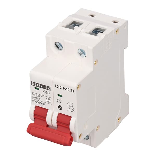 DC-afbryder 2P 63A 6KA 1000V Solar PV Miniature DIN-skinne installation