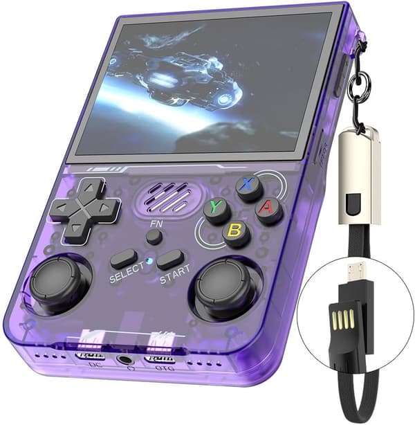 2025 Latest Model R36XX Retro Handheld Game Console with 64G 3.5-inch IPS Screen Built-in 20000+ Classic Games Open Source Linux System Po