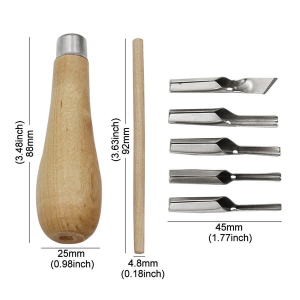 Set Linoleum Cut Tools Carving Tools Wood Carving Tools for Printing Carving Tools Clay Sculpture