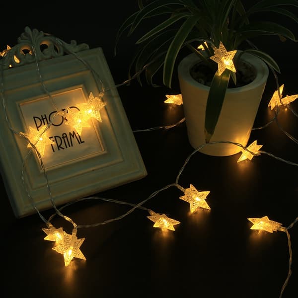 Battery Powered LED String Lights Ejoyous 6m 19ft 40 Star-shaped LED Lights Fairy Decorative Li