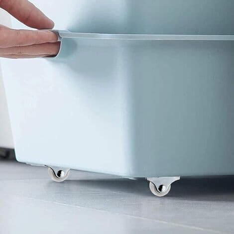 8-pakning 2,3 cm svingbare hjul – av plast og rustfritt stål – skruemontering – for lette møbler og vogner