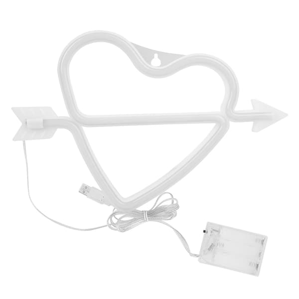 Heart-shaped LED Wall Lamp Pink Bedroom Decor
