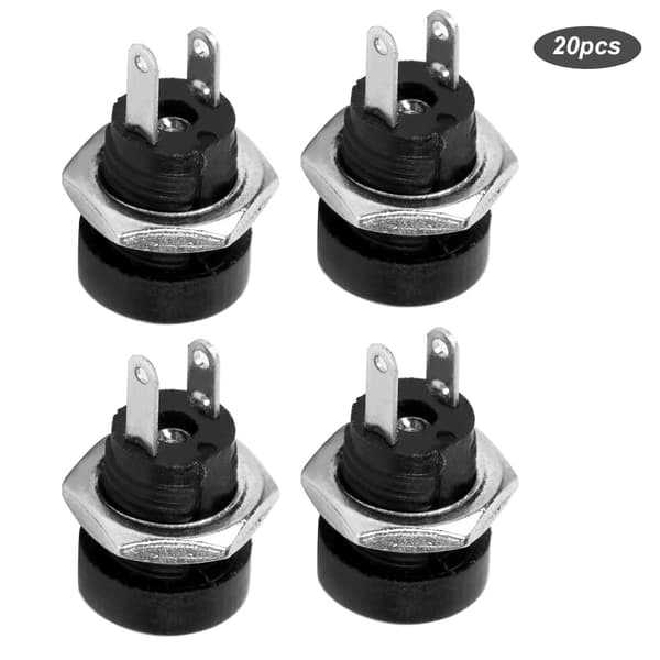 20 pcs DC 022B Power Supply Female Jack Socket Thread with Nut Copper ...