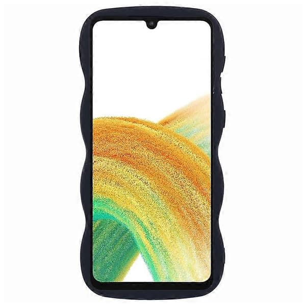 Compatible Case for Samsung Galaxy A16 4G / 5G TPU Protective Phone Case Unique Wavy Frame Black Black