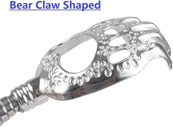 2 Pieces Back Scratcher, Bear Claw Back Scratcher Extendable Metal Retractable Telescopic Handle