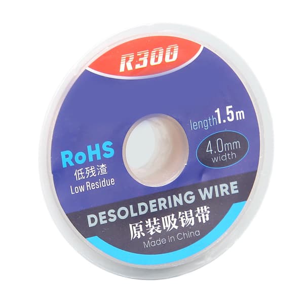 Desoldering Wire Fast Heat Conduction Powerful Cleaning Environmentally Friendly Copper Solder Wire for Electronic PCB Boards 1.5M4mm