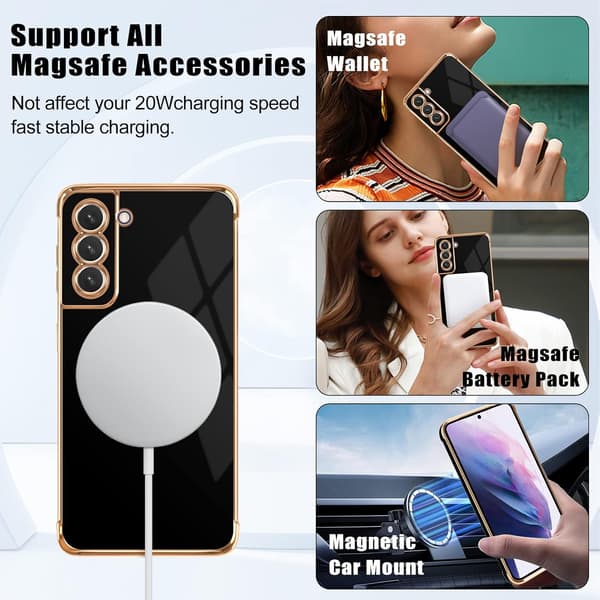 Fodral för Samsung Galaxy S21 – silikon, slitstark, magnetisk