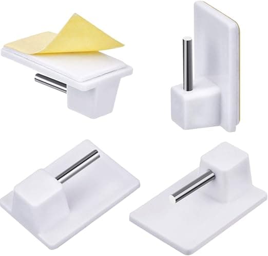 Selvklebende gardinstangkroker – plast, slitesterk – 20-pakning, 3M