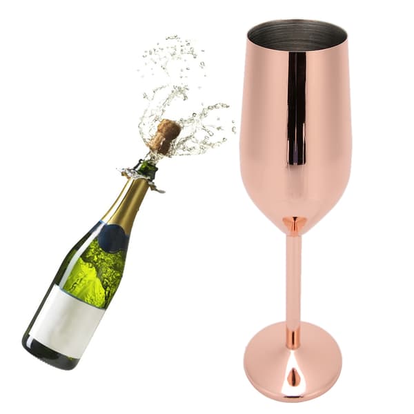 Rosaguld 304 Rustfrit Stål Champagne Vinglas Kop 220ml Bar Fest Banket