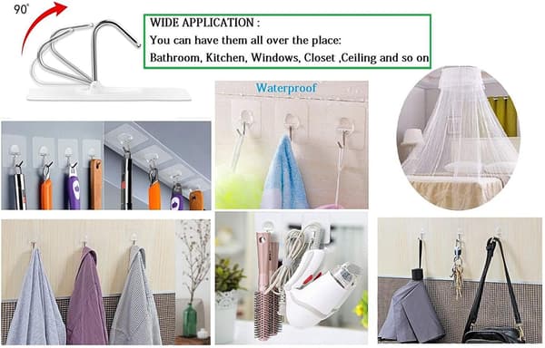 10-pack Wall Hooks with Screws - Coat Rack - Black, storage, clothes storage, wardrobe, laundry, home storage