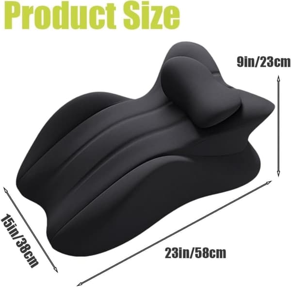 Large Ergonomic Pillow for Stomach Sleepers, Super Soft Sleeping Pillow with Removable and Washable Cover